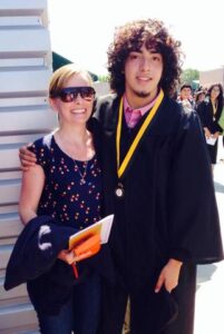Hailly Korman with her former student Michael at his high school graduation