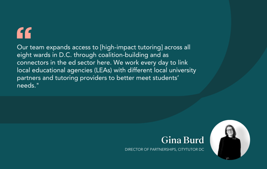 Filling the Gap to Assemble Supplemental Education Opportunities: A Bellwether Blog Q&A Series featuring Gina Burd at CityTutor DC